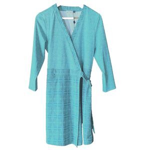 Cabana Life SPF 50+ Wrap Dress Regatta Party Beach Cruise Travel Blue NWT Medum